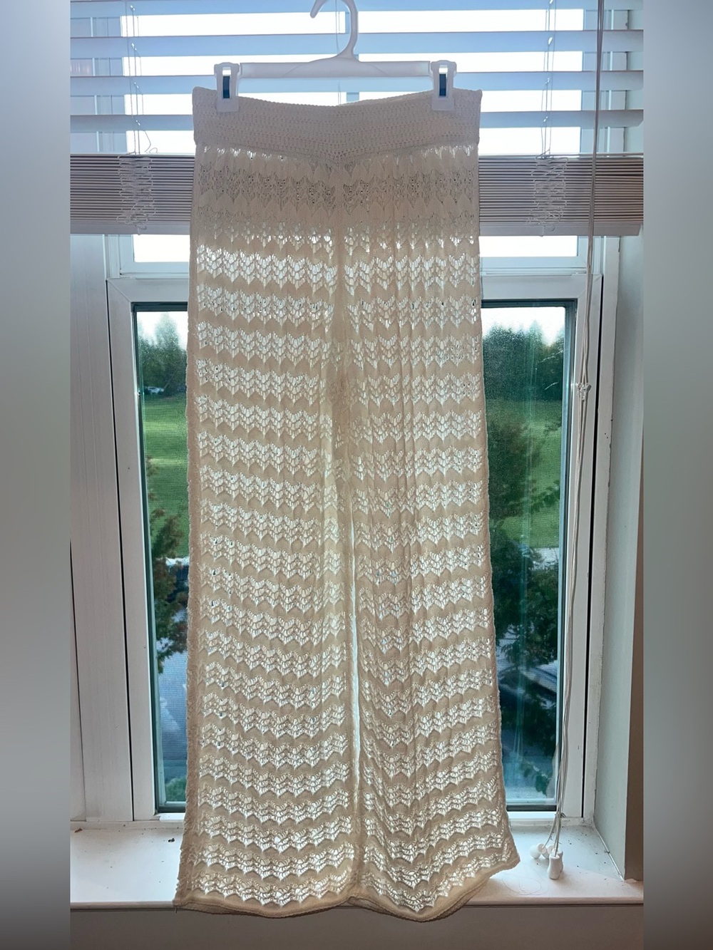 Abercrombie & Fitch Cream Crochet Pants - Beach & Swim Cover Up